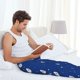 thumbnail image 5 of Fotbe Moon Lamb Pantalones de Pijama para Hombre, Pantalones de Dormir, Pantalones de Casa con Cintura Ajustable y Bolsillos-XX-Large, 5 of 6