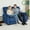Navy Blue, variant on MCombo Zero Wall Hugger Power Recliner Loveseat for Living Room, RVs, Small Spaces, Fabric, Dark Grey