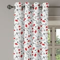 thumbnail image 2 of Ambesonne Valentines Grommet Curtain, Arrows of Cupid, 50" x 120", Black Red White, 2 of 6