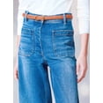 thumbnail image 6 of Womens Jeans High Waisted Straight Leg Baggy Boyfriend Jeans for Women Cargo Pants Medium Blue S, 6 of 7