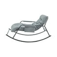 thumbnail image 3 of Jopath Rocking Chair with Extra-Wide Technical leather Upholstered Gliding Chair Boucle Reclining Chair, Modern Accent Chair for Living Room Nursery Bedroom -Grey, 3 of 9