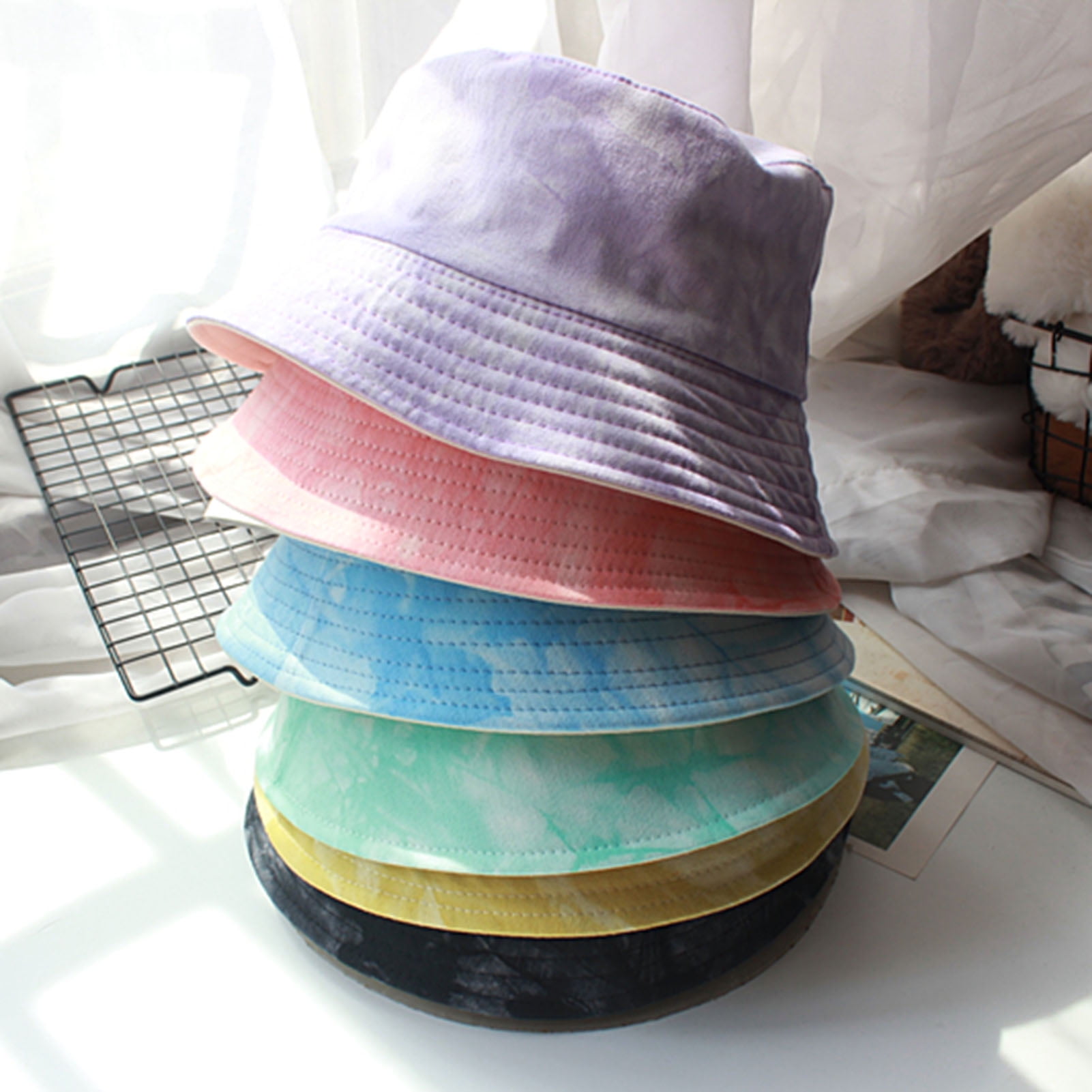 Farfi Bucket Hat Double-sided Wear Anti 