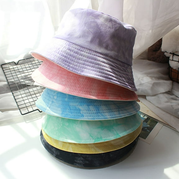Farfi Bucket Hat Double-sided Wear Anti-UV Comfortable Women Summer Fisherman Cap for Travel