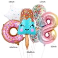thumbnail image 5 of Globos de aluminio con forma de donut y helado de caramelo con confeti de colores para fiestas de cumpleaños infantiles de 1, 2, 3, 4, 5, 6, 7, 8 y 9 años, decoración para baby shower, 5 of 5