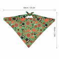 thumbnail image 3 of Fall Dog Bandana with Pumpkin and Pie Print, Green Thanksgiving Design, for Small Dogs and Cats, Tie-On Pet Accessory, 3 of 7