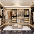 thumbnail image 4 of iSunirm 8FT Closet Organizer and Storage System, Closet System with Hanging Rods and Storage Shelves, 96''W x 16''D x 75''H, Black, 4 of 8
