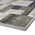 thumbnail image 2 of Woven Trends Modern Contemporary 3-Piece Rug Set, 5x7 Area Rug, 2x5 Runner Rug, 2x3 Accent Mat, Livingroom, Bedroom, Entryway, Durable and Stain Resistant, Squared Blocks, Gray, 2 of 7