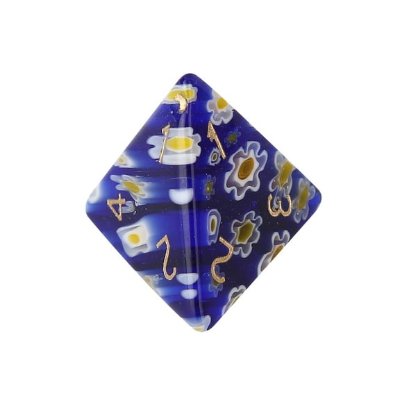 Floral Murano Blue Stone Dice Hand-Carved Gemstone Dice D4 D6 D8 D10 D12 D20 Percentile or 7PCS Polyhedral Set for DnD & Tabletop RPG