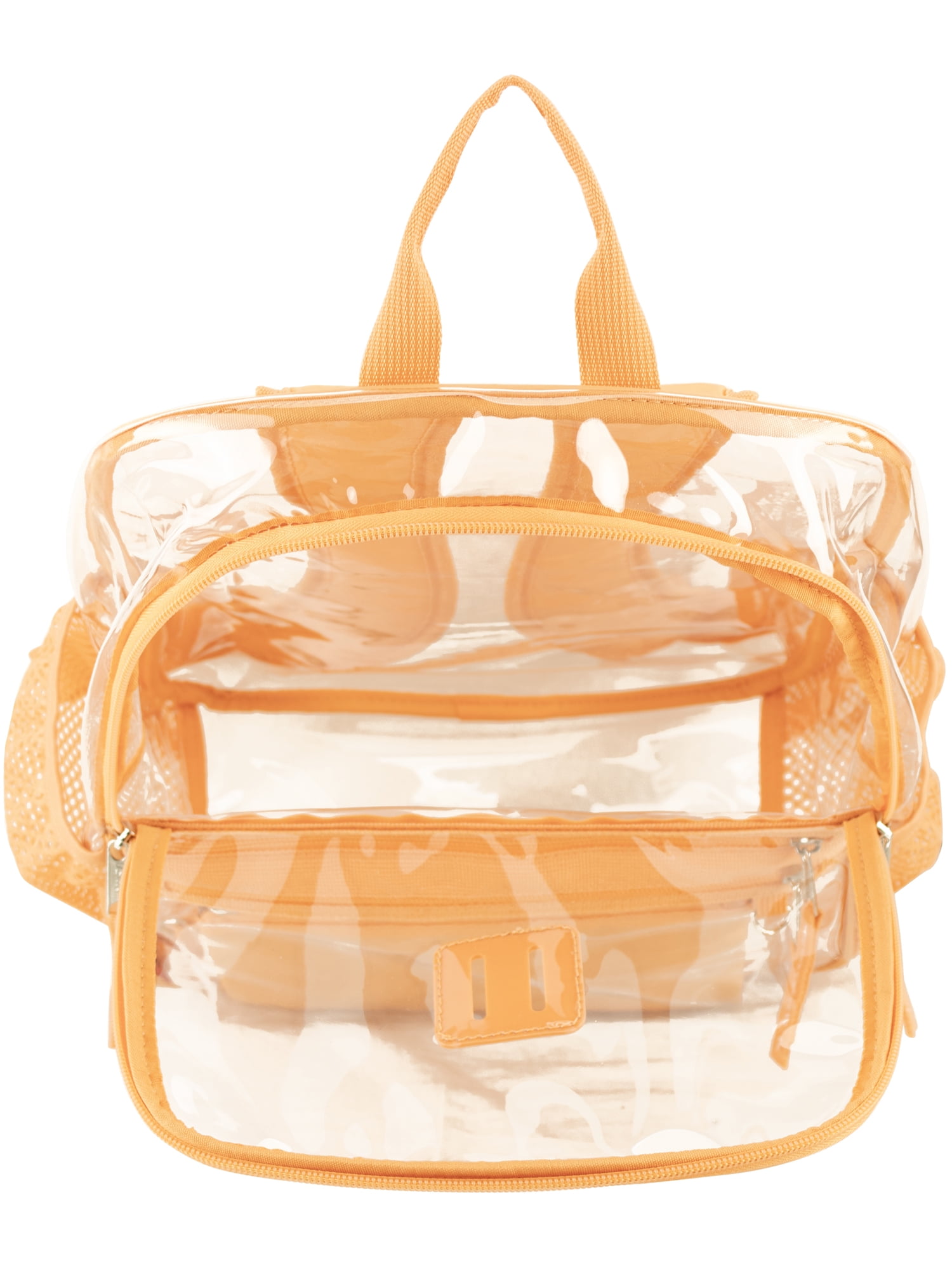 Eastsport Clara Clear Backpack Bundle w/ Zipper Pouch, Cantaloupe
