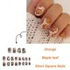 thumbnail image 2 of Uñas postizas adhesivas SWEKKE cortas cuadradas con hojas de arce otoñales, 24 piezas, 2 of 7