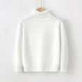 thumbnail image 2 of Kukoosong Toddler Girls' Boys' Knitted Sweater Baby Girls Clothes Long Sleeve Turtleneck Sweaters Solid Color Pullover Sweatshirt Tops for 3 Years, 2 of 6