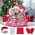 thumbnail image 3 of Xihbxyly Cosas Por Menos de 5 Dolares Conjunto de Disfraz de Papá Noel para Niños, Barba de Papá Noel, Gorro de Navidad, Bufanda y Guantes para Niños, Accesorio de Fotografía para Fiesta de Disfraces, 3 of 7