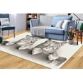 thumbnail image 3 of Two Cute Cats Rug, Area Rug, Home Decor Rug, Lovely Animals Rug, Cat Rug, Kitchen Rugs, Personalized Rugs, Animal Rug, Saloon Rug, Large Rug, 3.3'x6.5' - 100x200 cm, 3 of 8