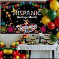 thumbnail image 5 of Happy Hispanic Heritage Month Festival Backdrop Latin American Banner Spanish Classroom Decorations National Hispanic Heritage Month Decorations for Classroom Backdrop Photo Booth, 5 of 7