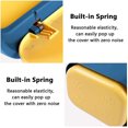 thumbnail image 3 of Small Table Trash Can, Mini Plastic Style Kitchen Desktop Trash Can with Push Button Lid, Push Top Trash Can Kitchen Trash Can Rubbish Waste Dustbin Desk Bin 2L (Blue), 3 of 5