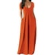 thumbnail image 1 of Summer Maxi Dress For Women Clothing 2022 Fashion Solid Color Sexy Deep V-neck Short Sleeve Casual Dress High Waist Pocket RobeXXXL Gao Jinjia LED, 1 of 2