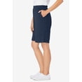 thumbnail image 3 of Woman Within Plus Size 7-Day Straight-Leg Elastic-Waist Stretchy Knit Short, 3 of 6