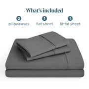 Bare Home 22 Extra Deep Pocket Sheet Set - Premium 1800 Collection - Ultra-Soft - Queen, Gray