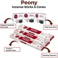 thumbnail image 5 of Peony Incense Sticks & Incense Cones Combo Pack - 60 Insence-Sticks + 30 Insence Cones - Inscense - Incense Cones Scented - Insents, 5 of 5