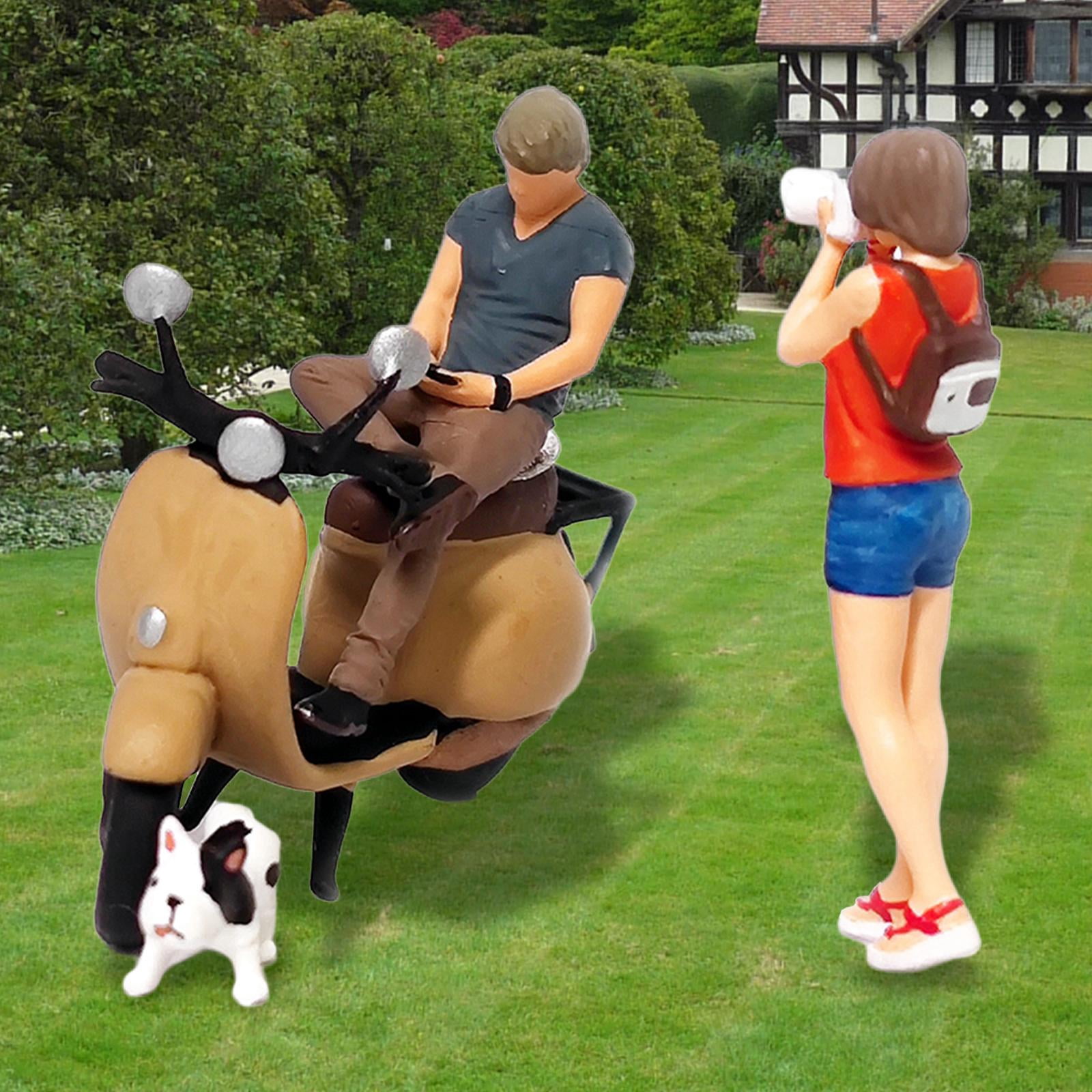 LeeQinersw 1/64 Miniature Scene Props Photography Props Motorcycle Figurines for Decoration Red