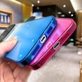 thumbnail image 5 of for Phone 14 Pro Max Case Gradient Crystal Case, Wide Lens Camera Protection Clear Back Cover with Screen Protector Shockproof Cover for Girls Women -Blue, 5 of 11