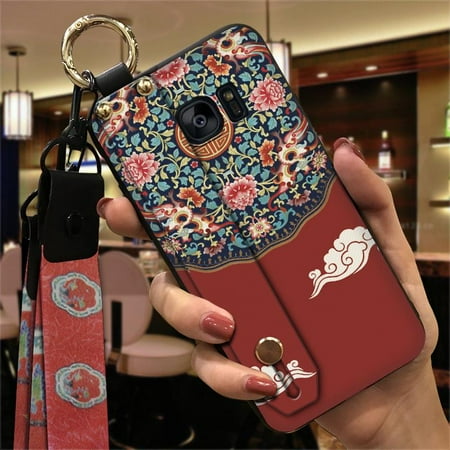 HBH-Phone Case For Samsung Galaxy S6/G9200/G9208/G9209, Soft case Fashion Design Dirt-resistant Silicone ring Chinese style protective Wrist Strap Shockproof Waterproof Wristband Durable