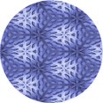 thumbnail image 1 of Ahgly Company Tapis d'Intérieur Lavables en Machine, Circulaires de Transition Bleu Ciel, Ronds de 5 Pi, 1 of 7