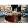 thumbnail image 3 of Solo Stove Bonfire Griddle + Hub, Cast Iron Cookware with Stainless steel Hub for 8” Elevation, Addition to Bonfire fire pit, Weight: 19.5lbs , Cooking surface diameter 17.75", 3 of 7