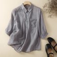 thumbnail image 2 of Birdeem Blouses pour Femmes Coton et Lin Fines Brodées Col Rond d'Été, 2 of 12
