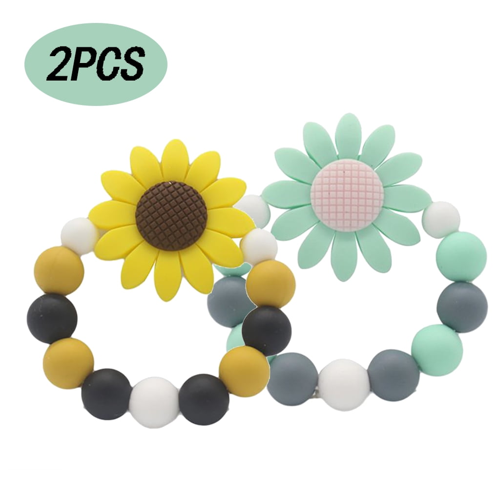 Baby Teether 150pcs 15mm Silicone Teething Beads Round Loose Organic Nursing Baby Chew Colorful Beads Walmart