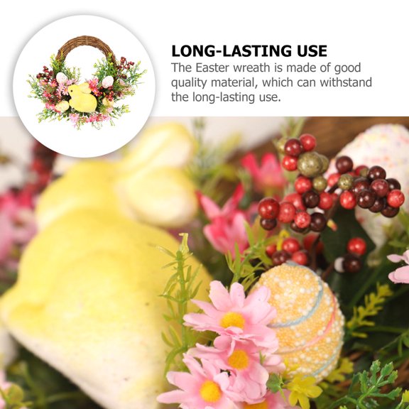 RENACLIPY Multi Color Easter Wreath Renaclipy Battery Powered Lights Creative Hanging Decor