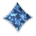 thumbnail image 2 of Fishes in Neon Blue Graffiti Throw Pillow Covers Pillowcases 18 x 18 Inch Home Decor 2 Packs for Bedroom Sofa, 2 of 6