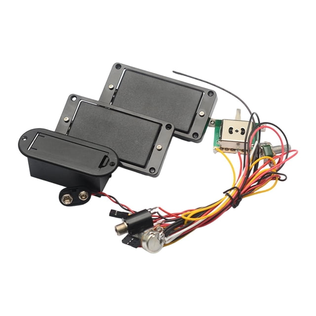 Pastilla de guitarra con circuito 1T1V, interruptor de 3 vías, arnés de cableado de repuesto para guitarra con hardware de montaje. Reemplaza