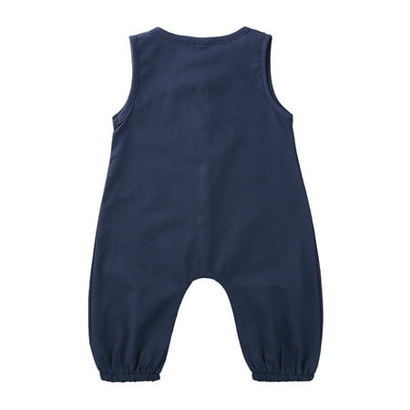 

Romper Sleeveless Jumpsuit Solid Boys Outfits Clothes Toddler Girls Baby Girls Romper&Jumpsuit