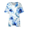 thumbnail image 4 of Otvok Womens Plus Size Tops Summer Printed Regular Short Sleeve T-Shirt Blouses, 4 of 6