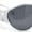 Silver - Black, variant on Polarized Exaggerated XXL Wrap Curved Mask Style Plastic Sunglasses Silver - Black