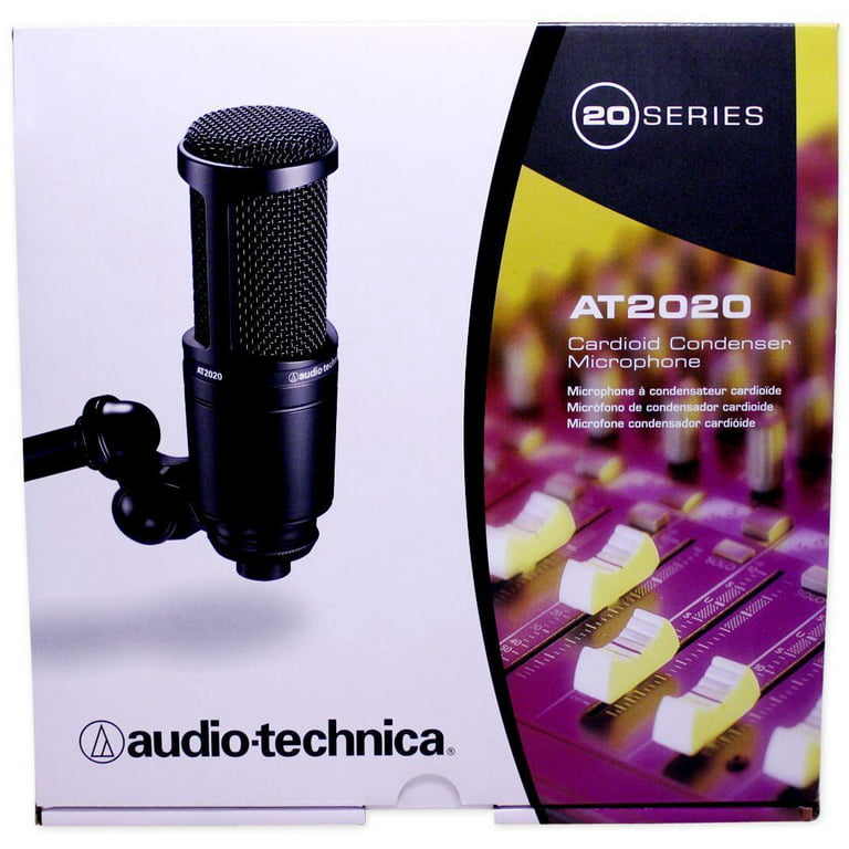 Audio Technica AT2020 Studio Recording Microphone-Cardioid Condenser+Mic  Stand