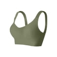 thumbnail image 6 of AJGRHE Women Solid Full Coverage Bra Seamless Full Figure Lift Bra Wireless V Shaping Underwear for Everyday Full Bust Support and Comfortable Fit XXL Green, 6 of 6