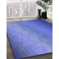 thumbnail image 3 of Ahgly Tapis Rond Lavable en Machine Intérieur Transitionnel Bleu Ciel, 4 Pieds Rond, 3 of 7