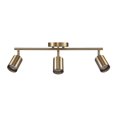 thumbnail image 1 of 21" 3-Light Matte Brass Track Lighting with Pivoting Track Heads, 91007988, 1 of 8