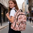 thumbnail image 4 of Yspwyqan Sloth Strawberry Backpack for School Kids, 17 Inch 600D Polyester Lightweight Bookbag, Multi-Pocket Fits 15.6 Laptop, Adjustable Straps Daypack for Elementary Middle Hiking, 4 of 7
