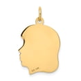 thumbnail image 4 of 14k .013 Depth Engravable Girl Head Charm XM97/13, 4 of 4