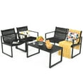 thumbnail image 2 of Patiojoy 4 PCS Patio Furniture Sofa Set Loveseat Coffee Table for Backyard Balcony & Poolside, 2 of 7
