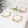 thumbnail image 7 of REGALWOVEN Farmhouse Placemats Set of 4 Cotton Rope Round Placemats for Dining Table Decor Indoor Outdoor Khaki 12*12in, 7 of 7