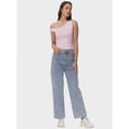 thumbnail image 6 of Womens Off The Shoulder Tops Sleeveless Shirts Going Out Crop Tank Tops Slim Fitted Summer Outfits, 6 of 6