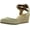 Natural/Tan, variant on Soda Womens Request Closed Toe Espadrille Wedge Sandal in Natural Tan Linen