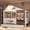 White+Bookcase, variant on Bellemave Full Size Montessori Bed with Bookcase and LED Light, Wood Farmhouse Playhouse Bed Frame with 2 Storage Drawers for Kids Boys Girls, No Box Spring Needed (White)