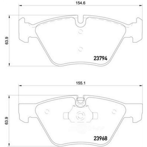 Hella 355011321 OEM - OE Formulated Friction Material Fits select: 2007 BMW 328 I, 2006 BMW 325 I AUTOMATIC