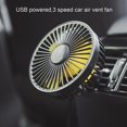 thumbnail image 3 of Summer Car Electric Fan Car Air Conditioner Shutter Small Fans USB 5V-8V MUTE, 3 of 5