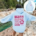thumbnail image 4 of Towmus Cute Pink Flower Hoodie for Woman Preppy Sweatshirts Trendy Puff Print Letter Graphic Hoodies Casual Pullover Tops, 4 of 8